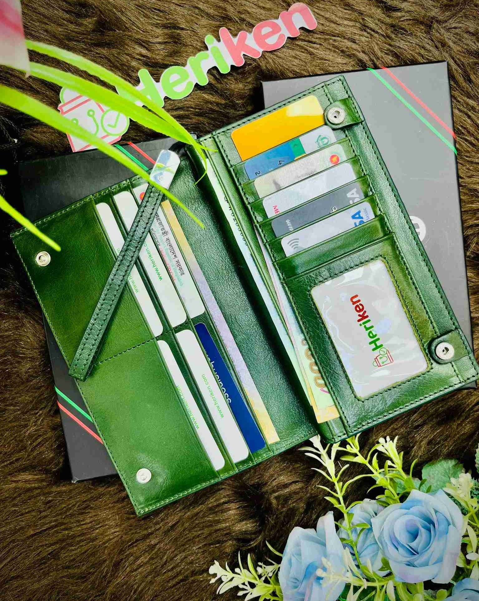 Genuine Leather Stylish Long Wallet